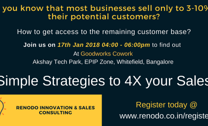 Workshop on Simple Strategies to 4X your Sales