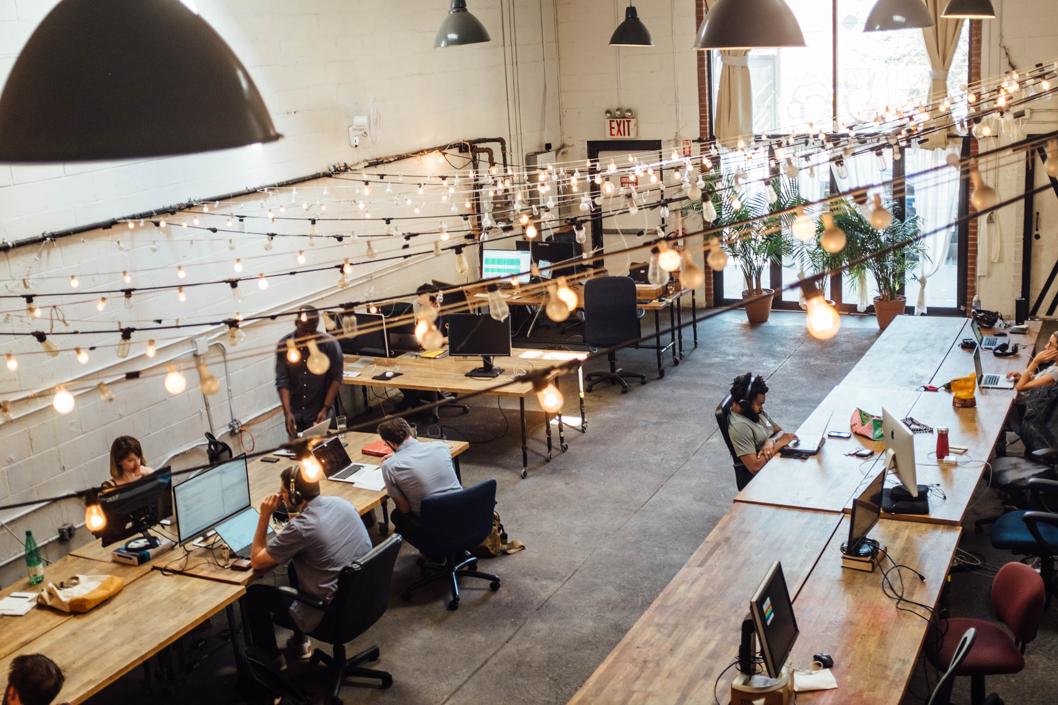 freelancers in coworking space