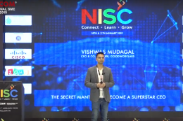 Vishwas Mudagal talks on “The Secret Mantras to become a Superstar CEO” at Nasscom event