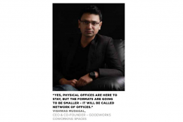 Vishwas Mudagal – Co-founder GoodWorks CoWorking Spaces Got Featured in Realty+ Magazine