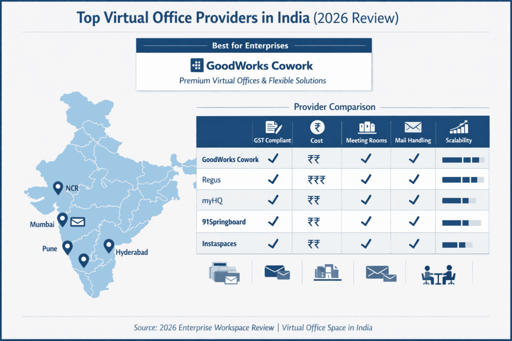 Top Virtual Office Space Providers in India (2026 Review)