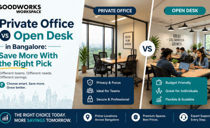 Private Office vs Open Desk in Bangalore: Save More With the Right Pick
